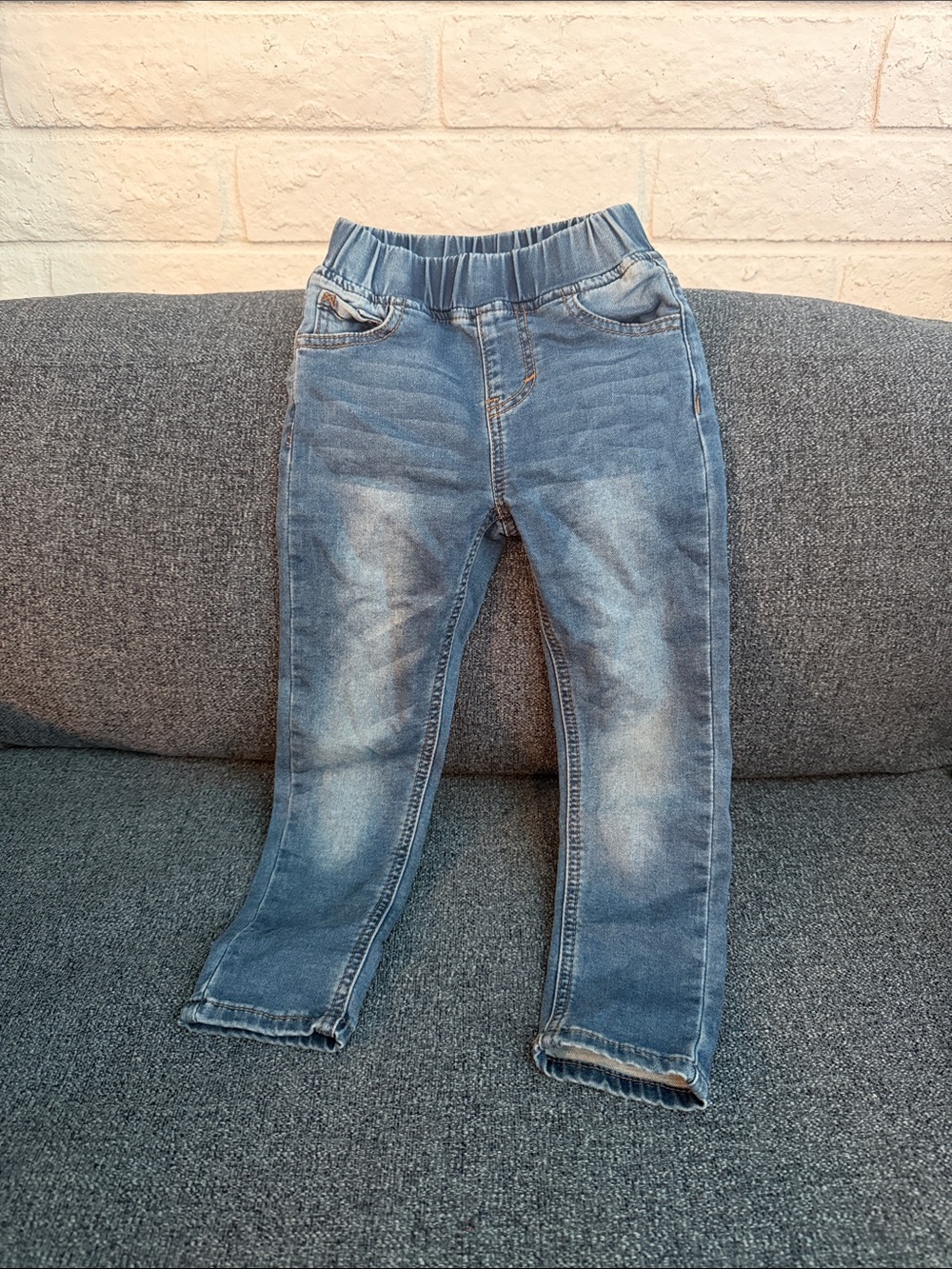 Kids Babysprouts Blue Stretch Denim Jeggings with Elastic Waist